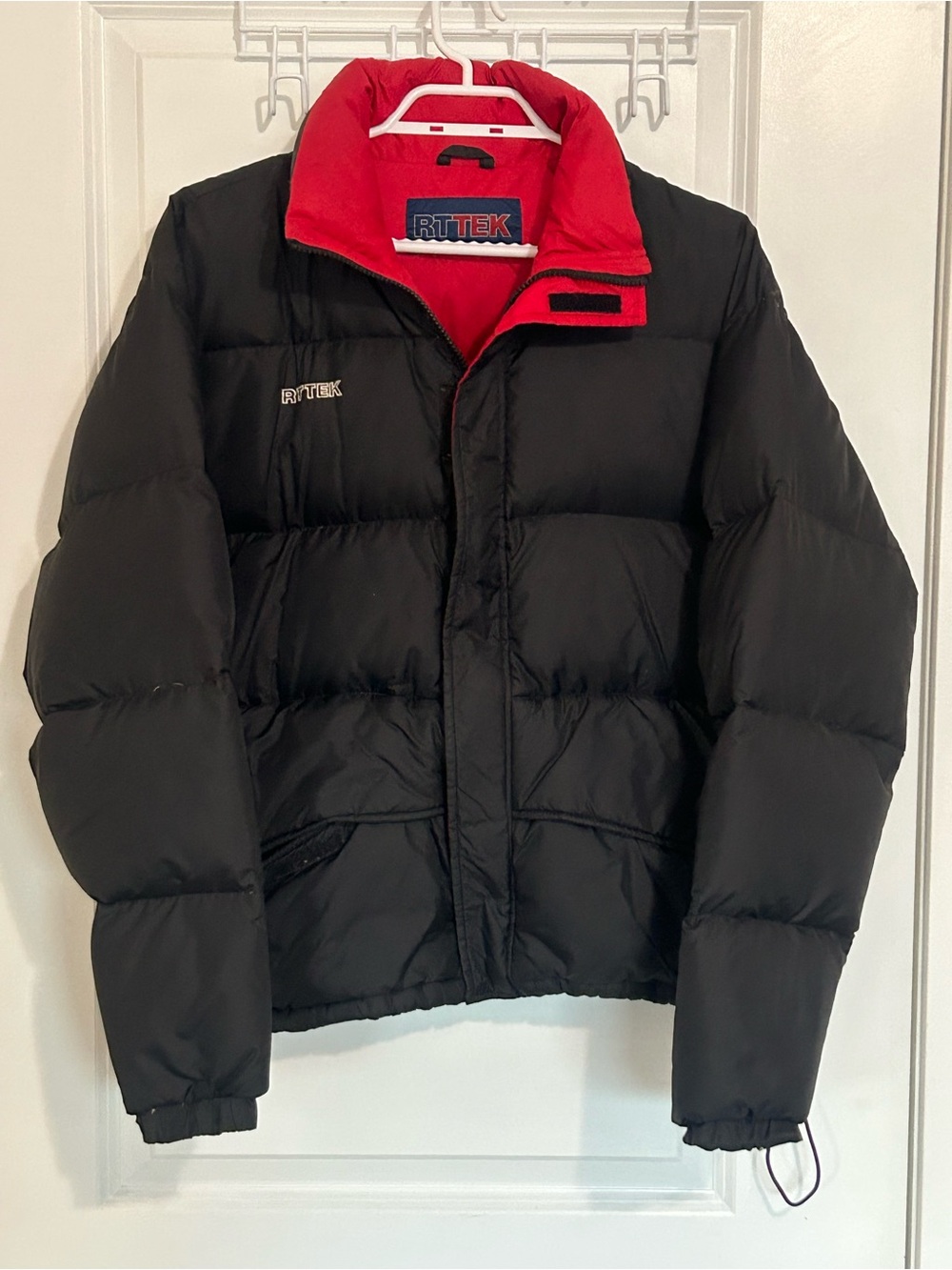 Black & red puffer jacket